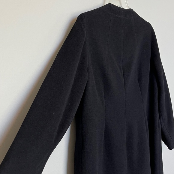 Vintage 60s 100% Cashmere Dress Coat Black Long Royal Afghan JJ O’Donnell - Picture 5 of 8